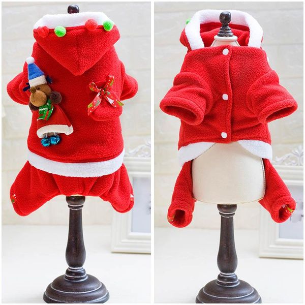 dog apparel small pet christmas santa clothes soft hoodie coat autumn red outwear xjs789
dog apparel small pet christmas santa clothes soft hoodie coat autumn red outwear xjs789