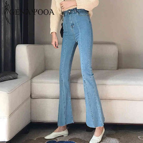 genayooa winter with high waist denim flare jeans streetwear skinny wide flared pants women casual lorean style 210417, Blue
genayooa winter with high waist denim flare jeans streetwear skinny wide flared pants women casual lorean style 210417, Blue