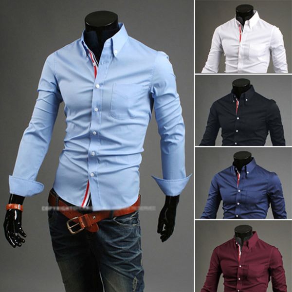 men's casual shirts arrival mens dress fashion long sleeve stpried slim fit camiseta masculina size -3xl p2e8, White;black
men's casual shirts arrival mens dress fashion long sleeve stpried slim fit camiseta masculina size -3xl p2e8, White;black