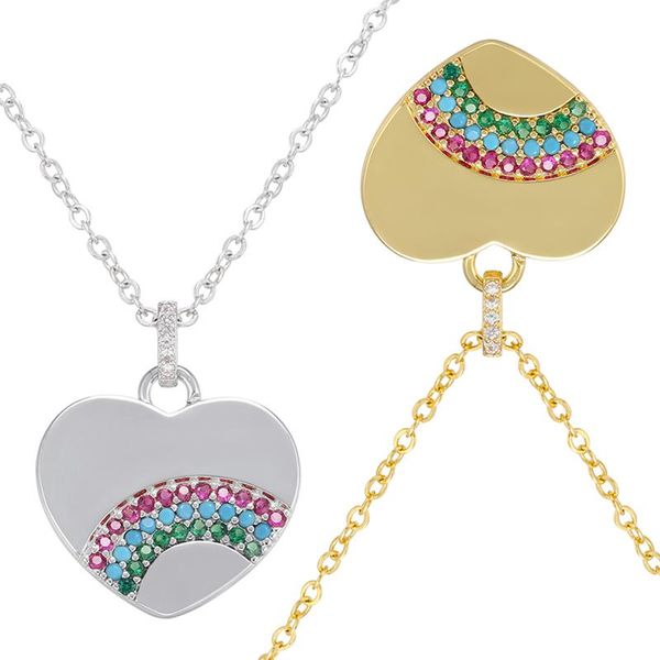 chains zhukou gold silver color rainbow heart women necklace handmade cubic zirconia fashion jewelry wholesale vl119
chains zhukou gold silver color rainbow heart women necklace handmade cubic zirconia fashion jewelry wholesale vl119