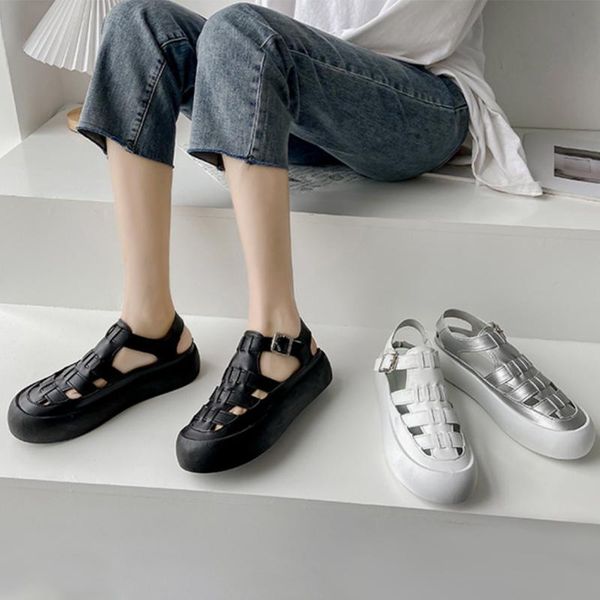 sandals brand designer fashion woman flats thick bottom platform breathable buckle strap ladies weave casual shoes 2021 summer, Black
sandals brand designer fashion woman flats thick bottom platform breathable buckle strap ladies weave casual shoes 2021 summer, Black