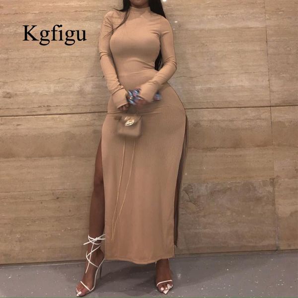casual dresses thumb hole cute dress woman party night long sleeve side split clothes ribbed knitted suits khaki maxi vestidos, Black;gray
casual dresses thumb hole cute dress woman party night long sleeve side split clothes ribbed knitted suits khaki maxi vestidos, Black;gray