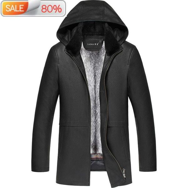 men's leather & faux winter real fur coat for men deerskin genuine jacket mens mink jackets parka ln-1a1706 b22301, Black
men's leather & faux winter real fur coat for men deerskin genuine jacket mens mink jackets parka ln-1a1706 b22301, Black
