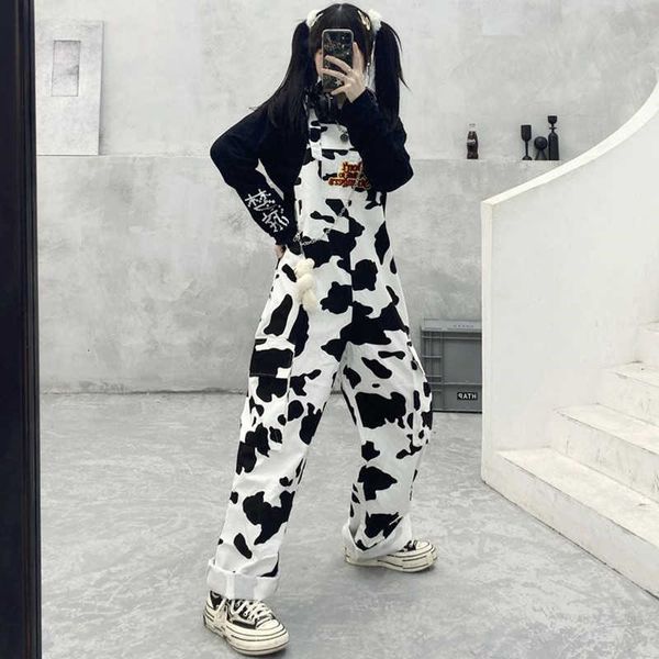 women's jumpsuits & rompers autumn women jumpsuit suspender pants streetwear harajuku girls hip-hop cow print checkerboard overall, Black;white
women's jumpsuits & rompers autumn women jumpsuit suspender pants streetwear harajuku girls hip-hop cow print checkerboard overall, Black;white