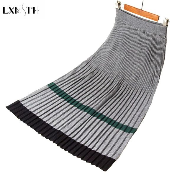 skirts lxmsth winter color patchwork pleated knit skirt fashion high elastic waist striped plus size for women long, Black
skirts lxmsth winter color patchwork pleated knit skirt fashion high elastic waist striped plus size for women long, Black