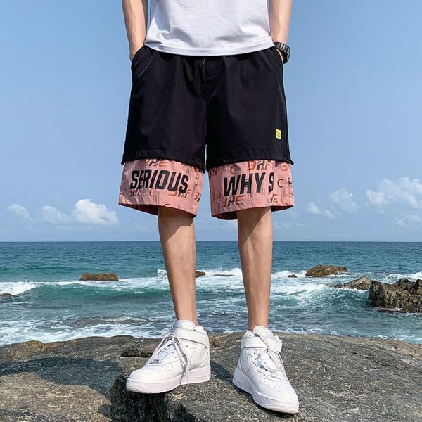 summer thin men's shorts leisure sports trend loose overalls straight beach pants, White;black
summer thin men's shorts leisure sports trend loose overalls straight beach pants, White;black