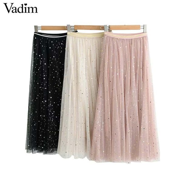 skirts vadim women ins star sequined mesh midi two piece set shiny elastic waist pleated female sweet cute mid calf skirt ba371, Black
skirts vadim women ins star sequined mesh midi two piece set shiny elastic waist pleated female sweet cute mid calf skirt ba371, Black