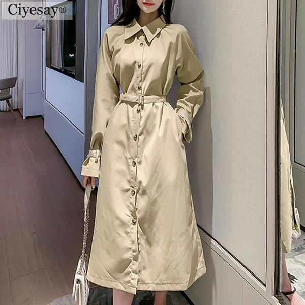 casual dresses ciyesay elegant for women 2021 korean fashion dress female clothing shirt vintage bandage, Black;gray
casual dresses ciyesay elegant for women 2021 korean fashion dress female clothing shirt vintage bandage, Black;gray