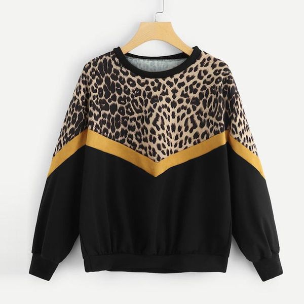 sweatshirts womens pullovers casual striped long sleeve patchwork leopard print o-neck female moletom 2021 women's hoodies &, Black
sweatshirts womens pullovers casual striped long sleeve patchwork leopard print o-neck female moletom 2021 women's hoodies &, Black