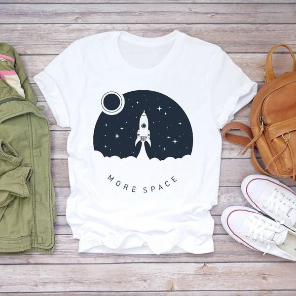 short sleeve space travel cute womens t shirts print printing clothes ladies graphic female tee, White
short sleeve space travel cute womens t shirts print printing clothes ladies graphic female tee, White