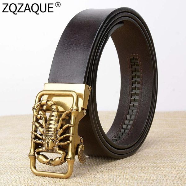 gift for men scorpion pattern automatic buckle belts brozen silver male's genuine leather waistbands decor cintos sy1703, Black;brown
gift for men scorpion pattern automatic buckle belts brozen silver male's genuine leather waistbands decor cintos sy1703, Black;brown