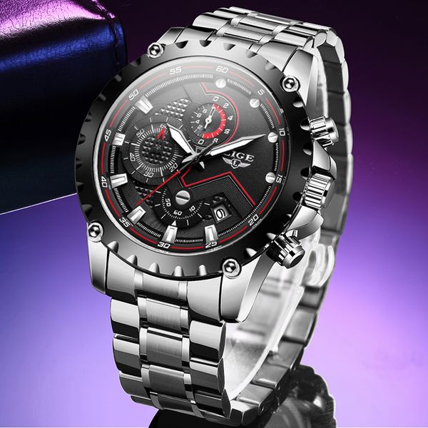 lige 2020 mens watches brand fashion full steel waterproof quartz watch man army military sport wristwatch relogio masculino, Silver
lige 2020 mens watches brand fashion full steel waterproof quartz watch man army military sport wristwatch relogio masculino, Silver