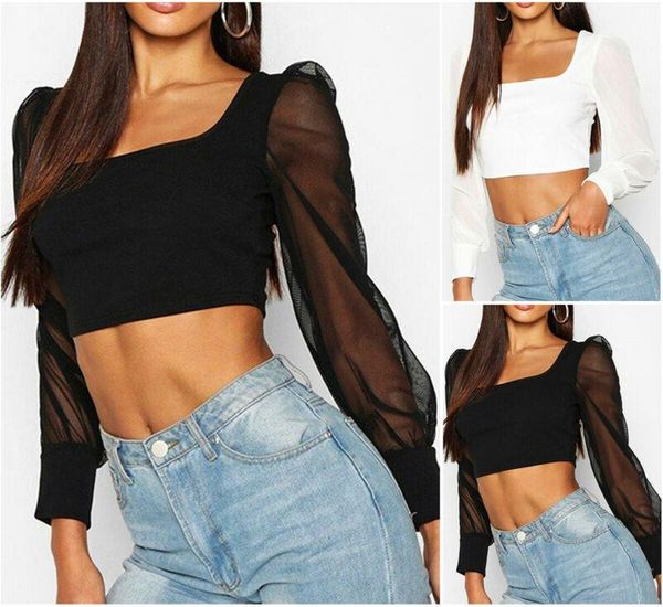 women's t-shirt fashion women ladies long mesh sleeve pullover baggy tunic shirt t-shirts casual sexy, White
women's t-shirt fashion women ladies long mesh sleeve pullover baggy tunic shirt t-shirts casual sexy, White