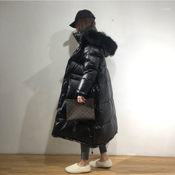 women's down & parkas black jacket women 2021 winter warm coat long fur collar hooded loose female outerwear an1021
women's down & parkas black jacket women 2021 winter warm coat long fur collar hooded loose female outerwear an1021