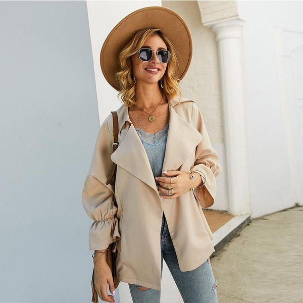 women's trench coats original design european and american fashion coat 2021 autumn winter amazon jacket small suit, Tan;black
women's trench coats original design european and american fashion coat 2021 autumn winter amazon jacket small suit, Tan;black