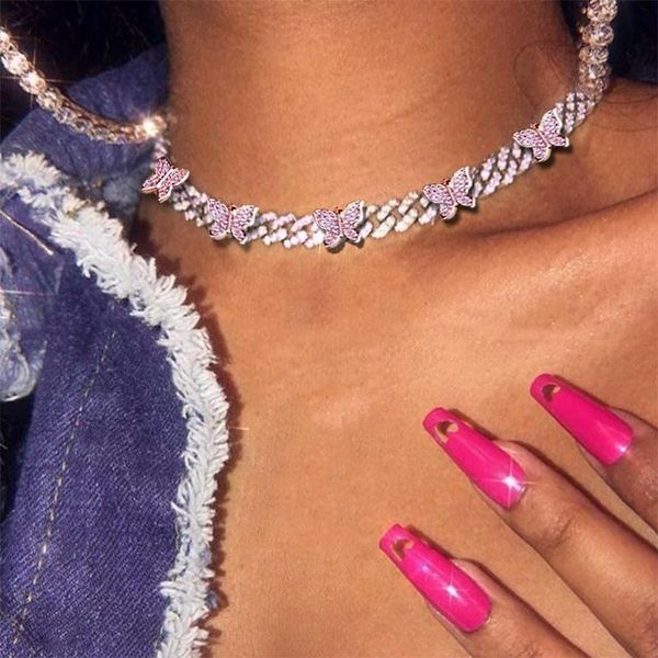 chains iced out butterfly crystal cuban link chain choker necklaces gift for women bling thick metal necklace hip hop jewelry, Silver
chains iced out butterfly crystal cuban link chain choker necklaces gift for women bling thick metal necklace hip hop jewelry, Silver