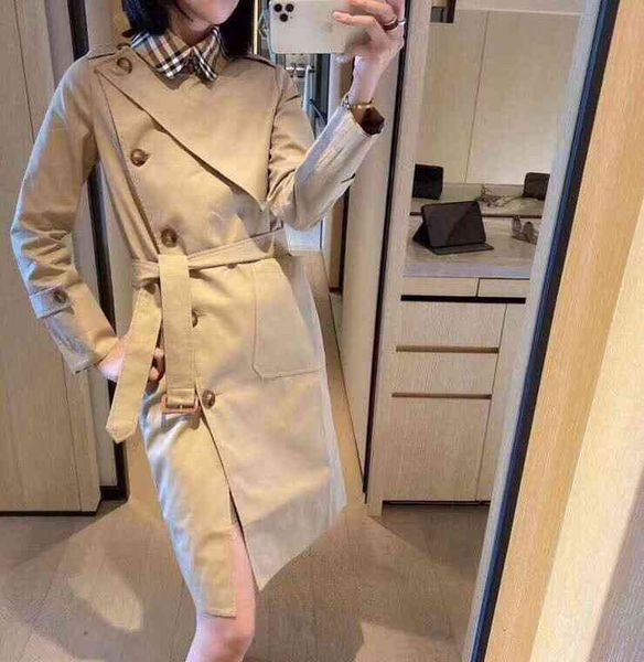 dust coat 2021 autumn and winter commuting fashion solid color slim fit temperament british style double breasted waist closing b family win, Tan;black
dust coat 2021 autumn and winter commuting fashion solid color slim fit temperament british style double breasted waist closing b family win, Tan;black