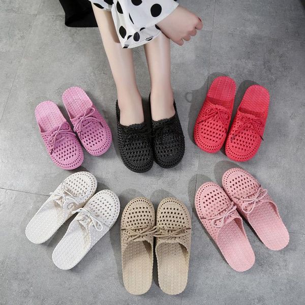 slippers home women summer shoes hollow-out soft flip flops sweet bowtie comfortable bathroom woman flat sandals, Black
slippers home women summer shoes hollow-out soft flip flops sweet bowtie comfortable bathroom woman flat sandals, Black