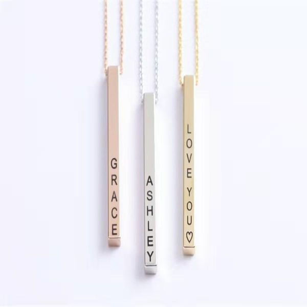 love you stainless steeling column pendant necklace black silvery pillar women accessories for lover gift jewelry necklaces, Silver
love you stainless steeling column pendant necklace black silvery pillar women accessories for lover gift jewelry necklaces, Silver