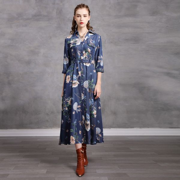 johnature women vintage high waist denim dresses button print floral pockets autumn chinese style female loose dresses 210521, Black;gray
johnature women vintage high waist denim dresses button print floral pockets autumn chinese style female loose dresses 210521, Black;gray