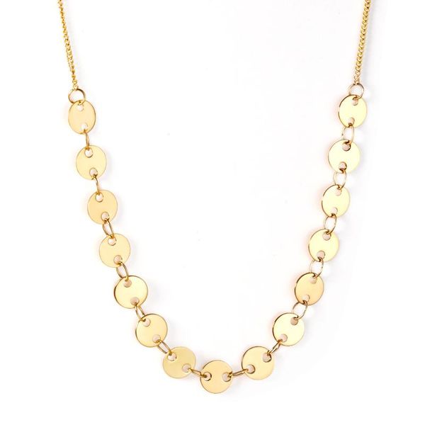 pendant necklaces stainless steel round circles chain necklace for women geometric shape clavicle gold/sliver color mirror polished, Silver
pendant necklaces stainless steel round circles chain necklace for women geometric shape clavicle gold/sliver color mirror polished, Silver