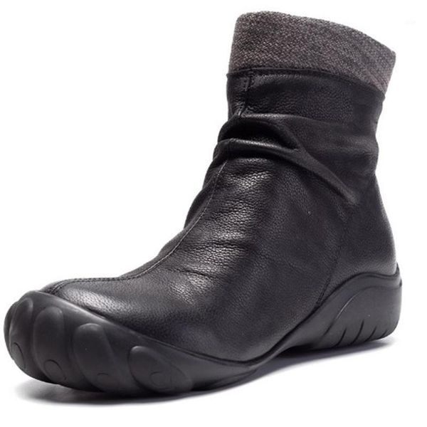 boots retro style cow full grain natural leather ankle shoes women footwear black round toes riding for winter 191
boots retro style cow full grain natural leather ankle shoes women footwear black round toes riding for winter 191