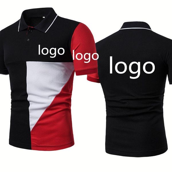 men's polos summer can custom logo printing splicing fashion casual trend cotton shirt short sleeve, White;black
men's polos summer can custom logo printing splicing fashion casual trend cotton shirt short sleeve, White;black
