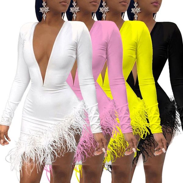 casual dresses zkyzwx feathers mesh women v-neck full sleeve elasticity bodycon dress fashion streetwear night party club mini, Black;gray
casual dresses zkyzwx feathers mesh women v-neck full sleeve elasticity bodycon dress fashion streetwear night party club mini, Black;gray