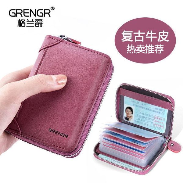 card holders wallet bag women's cow leather large capacity men's purse carteira masculina, Brown;gray
card holders wallet bag women's cow leather large capacity men's purse carteira masculina, Brown;gray
