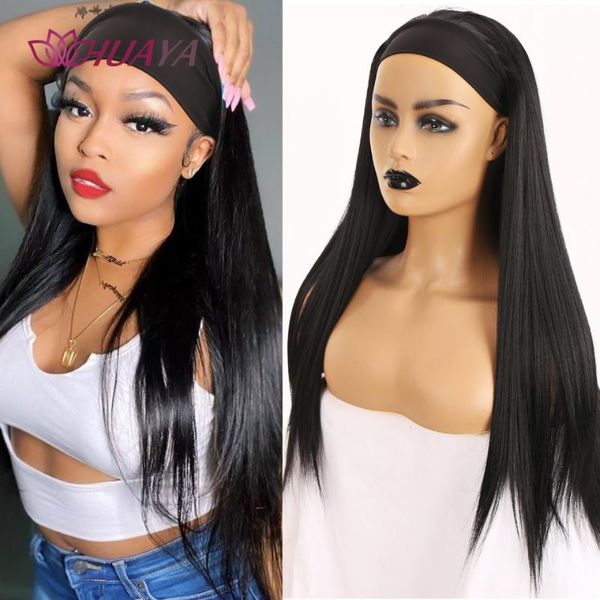 synthetic wigs huaya 70cm long straight wig with headwrap heat resistant headband for black women turban
synthetic wigs huaya 70cm long straight wig with headwrap heat resistant headband for black women turban