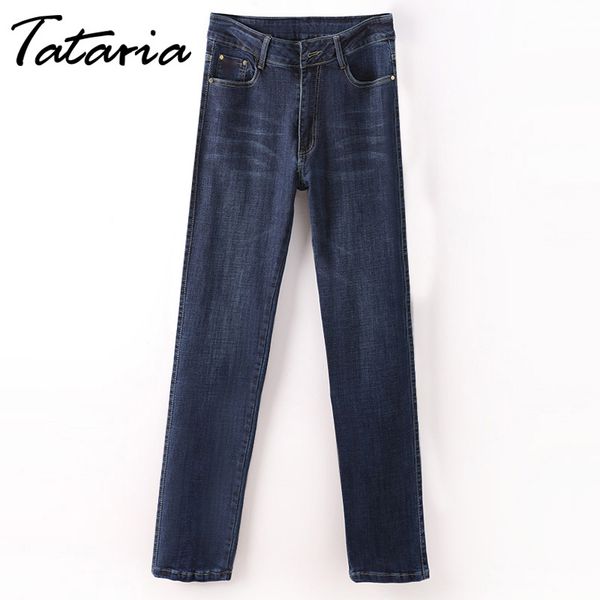 stretch high waist jeans skinny women's straight pants winter plus size for woman female denim women 210514, Blue
stretch high waist jeans skinny women's straight pants winter plus size for woman female denim women 210514, Blue