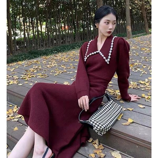 casual dresses women beading knitted dress solid loose y2k autumn winter female sweaters render turn-down collar vestidos dr053, Black;gray
casual dresses women beading knitted dress solid loose y2k autumn winter female sweaters render turn-down collar vestidos dr053, Black;gray