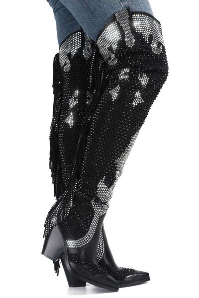 boots women over the knee fashion zipper high heels black rhinestone fringed long winter shoes mujer ankle
boots women over the knee fashion zipper high heels black rhinestone fringed long winter shoes mujer ankle