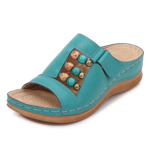 slippers ladies shoes plus size sandals retro beaded bohemian open toe wedges roman, Black
slippers ladies shoes plus size sandals retro beaded bohemian open toe wedges roman, Black
