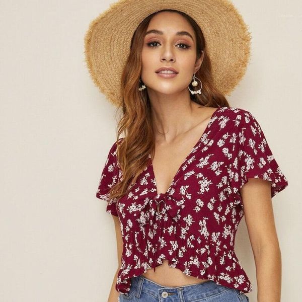 women's blouses & shirts womens summer holiday ruffles striped bandage shirt casual v neck short sleeve blouse 2 colors, White
women's blouses & shirts womens summer holiday ruffles striped bandage shirt casual v neck short sleeve blouse 2 colors, White