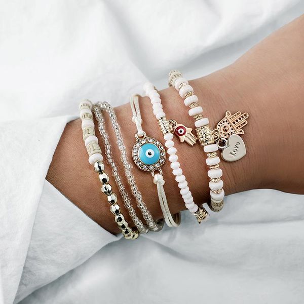 beaded, strands uodcm bohemian black rope chain bracelet set women shell eyes palms love beads heart crystal charm bangle boho jewelry
beaded, strands uodcm bohemian black rope chain bracelet set women shell eyes palms love beads heart crystal charm bangle boho jewelry
