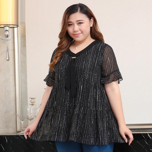 dot print summer blouse v-neck chiffon women 4xl to 9xl plus size printed shirts loose casual outerwear women's blouses, White
dot print summer blouse v-neck chiffon women 4xl to 9xl plus size printed shirts loose casual outerwear women's blouses, White