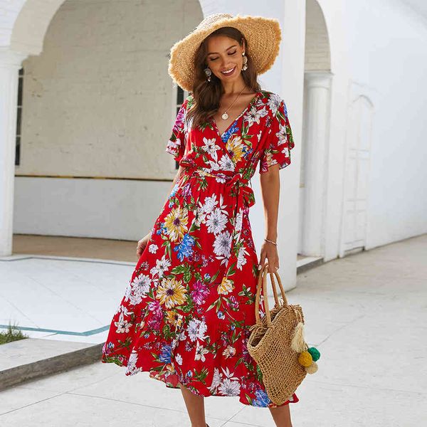 jumpsuit spring red slim ruffles floral print for women causal long v neck elegant mid-calf es vestidos sashes, Black;white
jumpsuit spring red slim ruffles floral print for women causal long v neck elegant mid-calf es vestidos sashes, Black;white