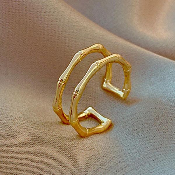 cluster rings 2021 minimalist creative double bamboo shape metal open for woman fashion korean jewelry party girl's unusual ring, Golden;silver
cluster rings 2021 minimalist creative double bamboo shape metal open for woman fashion korean jewelry party girl's unusual ring, Golden;silver