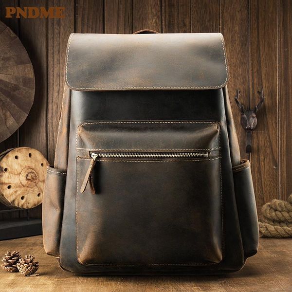 backpack pndme retro genuine leather men crazy horse bookbag simple outdoor casual designer lapbagpack
backpack pndme retro genuine leather men crazy horse bookbag simple outdoor casual designer lapbagpack