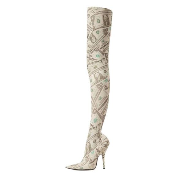 boots pointed toe thigh high mixed color thin heel over the knee fashion spring autumn women quality, Black
boots pointed toe thigh high mixed color thin heel over the knee fashion spring autumn women quality, Black