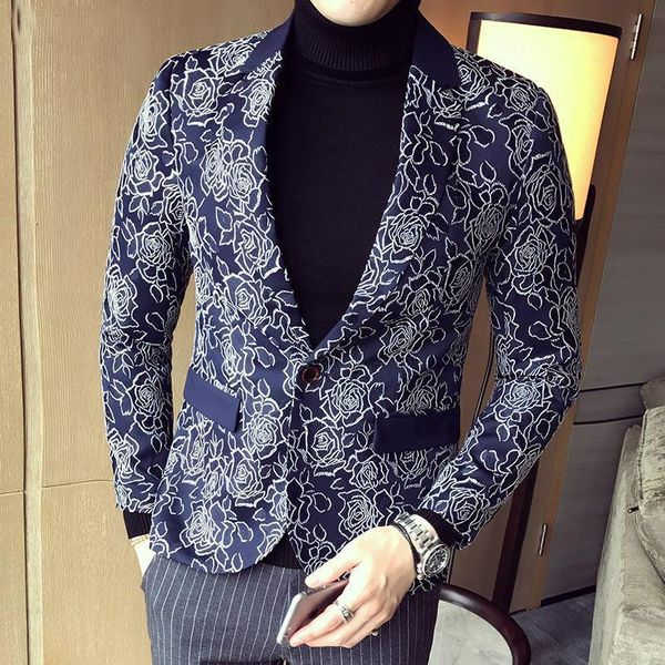 men's suits & blazers 2021 korean style slim business casual men long sleeve single breasted suit jacket dark rose jacquard party fit b, White;black
men's suits & blazers 2021 korean style slim business casual men long sleeve single breasted suit jacket dark rose jacquard party fit b, White;black
