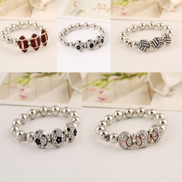 link, chain sell european sport competition full rhinestone basketball volleyball rugby softball baseball bracelet 5 colors, Black
link, chain sell european sport competition full rhinestone basketball volleyball rugby softball baseball bracelet 5 colors, Black