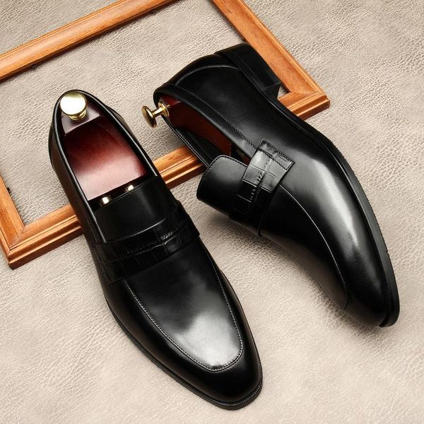 dress shoes genuine leather slip on men fashion loafer luxury casual footwear for male coffee color black party wedding
dress shoes genuine leather slip on men fashion loafer luxury casual footwear for male coffee color black party wedding