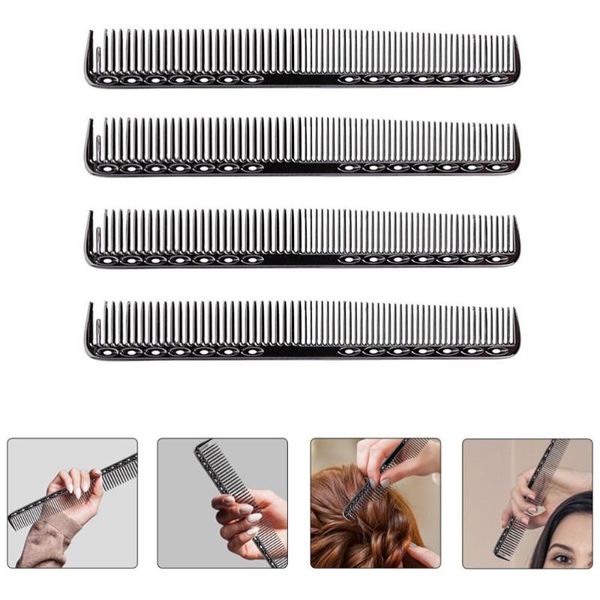 hair brushes 4pcs hairdressing fine tooth comb professional double-ended barber combs, Silver
hair brushes 4pcs hairdressing fine tooth comb professional double-ended barber combs, Silver