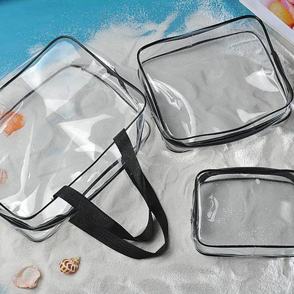 3pcs/set clear travel storage bag pvc cosmetic makeup organizer transparent waterproof toiletry bags for women ladies boxes & bins
3pcs/set clear travel storage bag pvc cosmetic makeup organizer transparent waterproof toiletry bags for women ladies boxes & bins