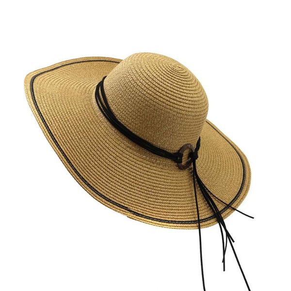 summer beach holiday travel sun protection straw hat folding large wide side ladies brand brim hats, Blue;gray
summer beach holiday travel sun protection straw hat folding large wide side ladies brand brim hats, Blue;gray