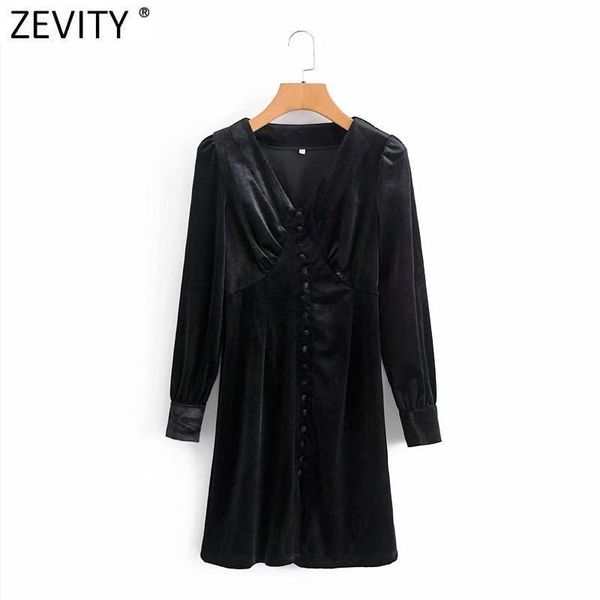 zevity women vintage v neck buckles velvet slim mini dress lady pleats long sleeve side zipper chic business vestido ds4769 casual dresses, Black;gray
zevity women vintage v neck buckles velvet slim mini dress lady pleats long sleeve side zipper chic business vestido ds4769 casual dresses, Black;gray