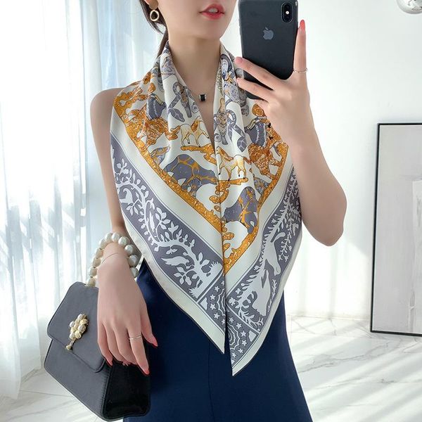 scarves 2021luxury women scarf quality shawl silk fashion headscarf beach sunscreen bag 90*90cm twill foulard, Blue;gray
scarves 2021luxury women scarf quality shawl silk fashion headscarf beach sunscreen bag 90*90cm twill foulard, Blue;gray