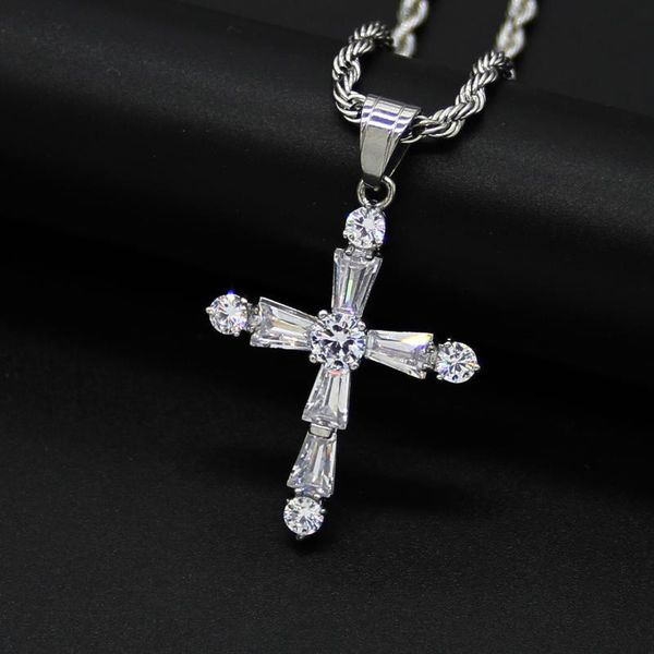 pendant necklaces hip hop cz stone paved bling iced out stainless steel cross pendants for men rapper jewelry drop, Silver
pendant necklaces hip hop cz stone paved bling iced out stainless steel cross pendants for men rapper jewelry drop, Silver